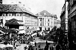 Pohled do Rytířské ulice (1864)