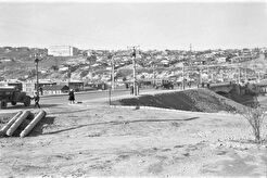 Новый железобетонный мост через речку Качу (1960)