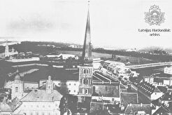 Панорамный вид на башню церкви Святого Якова (1865)