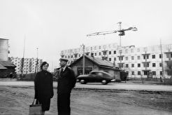 Улица Гагарина и деревня Колонец, застройка (1961)