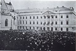Objava o raskidu veza s Austrijom i Ugarskom, Trg sv. Marka (1918)
