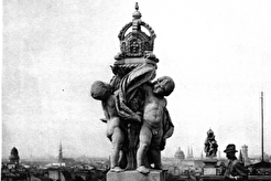 Vom Bau des Reichstages: Auf der Attika des Südwestturmes (1893)