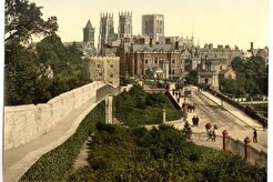 View from city walls. York (1890)