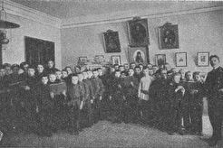 Спевка ученического хора Чашниковской школы (1900)