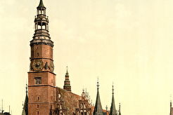 Breslau. Rathaus mit Denkmal (1895)