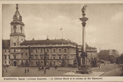  POLAND VARSOVIE LE CHATEAU ROYAL ET LA COLONNE DU ROI SIGISMOND (1900)