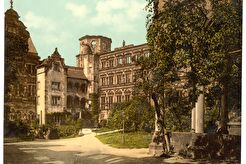 The Castle Yard. Heidelberg, Baden (1890)