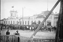 Проводы на красноярском вокзале члена Государственной думы Ермолаева (1906)