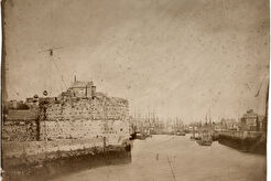 L'Entrée du port du Havre, la Tour François Ier (1855)