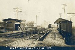 Westmont Station, view from Crystal Lake Avenue looking towards Haddonfield (1900)