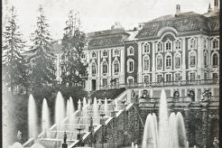 Большой каскад и дворец в Петергофе (1857)