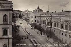 Caltanissetta, Viale Regina Margherita e Palazzo della Prefettura (1950)