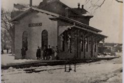 Railway station - Old Centre Depot, Arlington (1870)