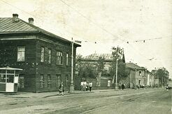 Проспект Павлина Виноградова от улицы Попова в сторону улицы Логинова (1960)