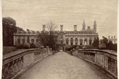 Cambridge. Clare College from Bridge (1865)