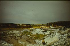 с. Мраморское. Загрузка мрамора у товарной станции (1991)
