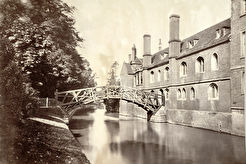 Cambridge. Queen's College, Bridge (1865)
