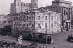 Оккупированный Минск. Перекрёсток Советской и Красноармейской улиц (1943)