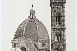 La cupola e il campanile della cattedrale di Firenze (1855)