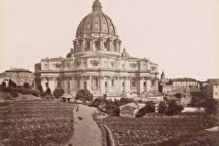 Basilica di San Pietro dal giardino (1860)