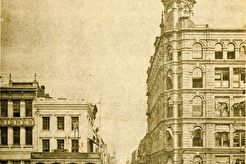 Chartres Street / Canal Street. Old Godchaux's Building at right (1900)