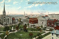 Lafayette Square, City Hall, Soule's College and Palmer's Church (1900)