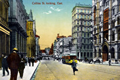 Collins Street looking east near Queen Street (1900)