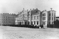 Гельсингфорс. Извозчики перед железнодорожным вокзалом (1883)