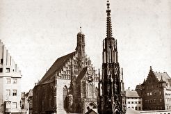 Schöner Brunnen und Frauenkirche Nürnberg (1855)