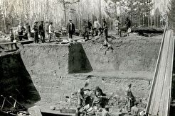Закладка фундамента паровозного депо станции Эйхе (с 1936 г. - Инская) (1930)