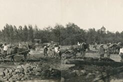 Строительные работы на Театральной площади (Революции) (1934)