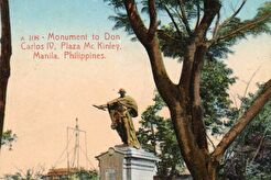 Manila. Don Carlos IV monument, Plaza Mc Kinley (1910)