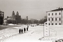 Выгляд на плошчу Свабоды з боку вулiцы Энгельса (1950)