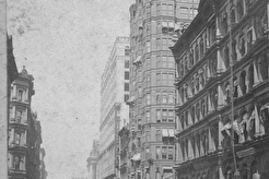 La Salle Street, showing Tacoma building (1900)